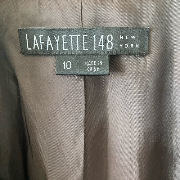 Lafayette 148 New York Brown Wool Blazer Sz 10 - Picture 2 of 7